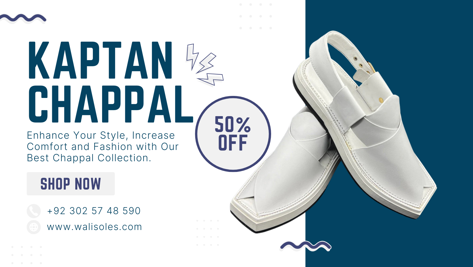 Blue White Modern Shoes Promotion Facebook Cover (1)